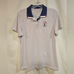 Peter Millar Womens Polo Shirt - Navy and White